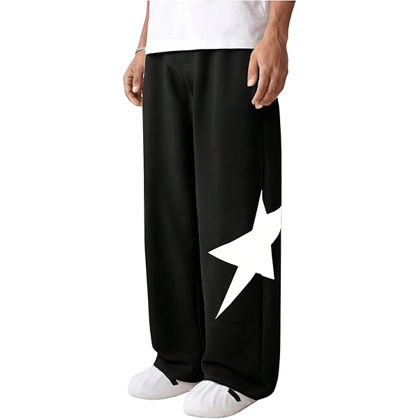 Amazon.com: SHENHE Men's Star Print Graphic Loose Sweatpants